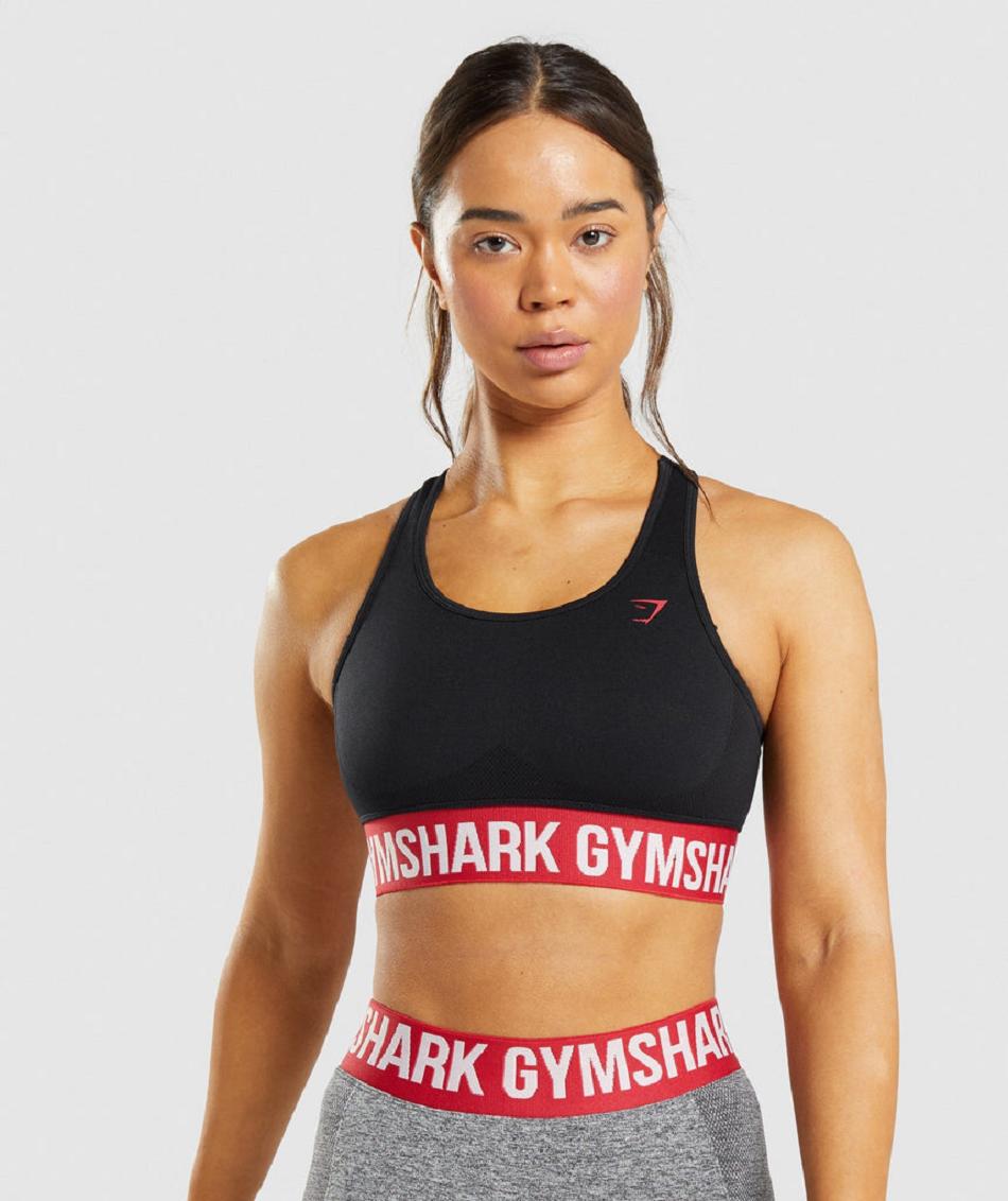 Sujetadores Deportivos Gymshark Flex Mujer Negras | CO 2129QMA